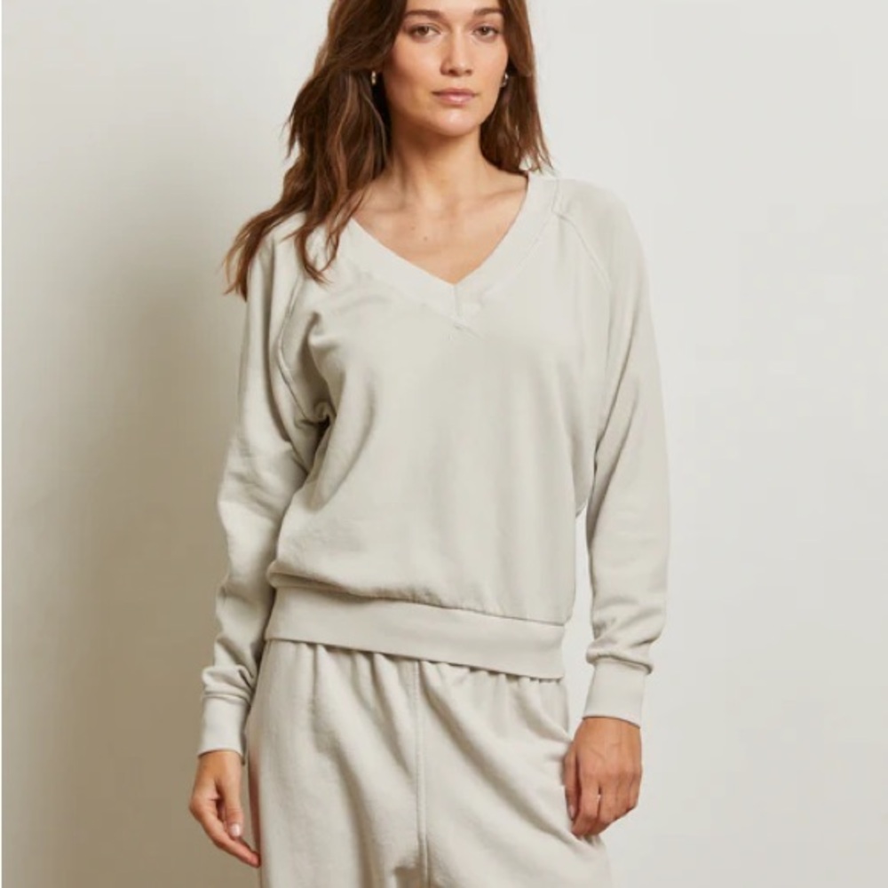 Perfectwhitetee - french terry v neck sweatshirt XS